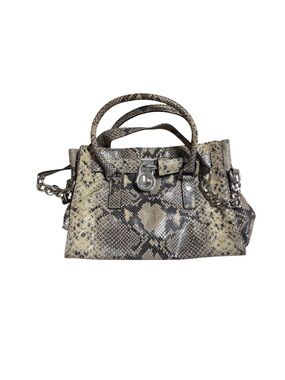 Michael Kors Snake-Embossed Satchel